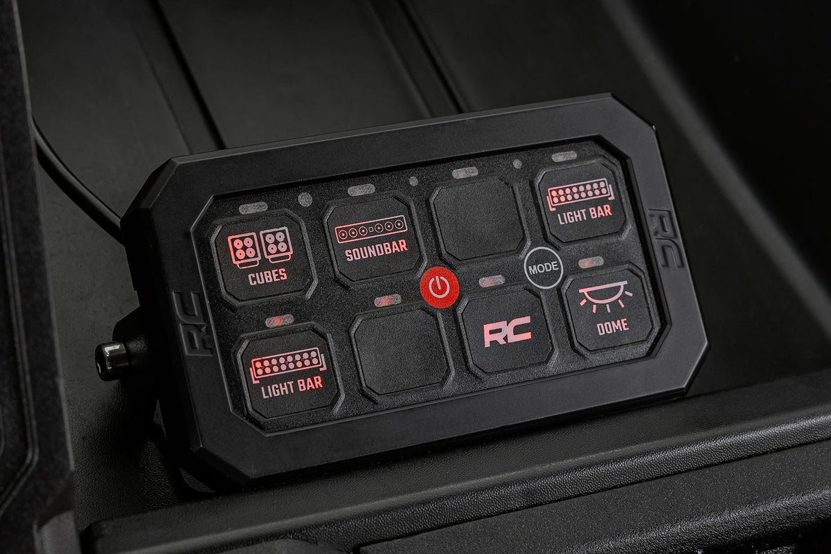 Rough Country Rough Country 8 Gang Switch Panel  Bluetooth  RGB Backlit Buttons  Multifunction Modes 70975 | 70975