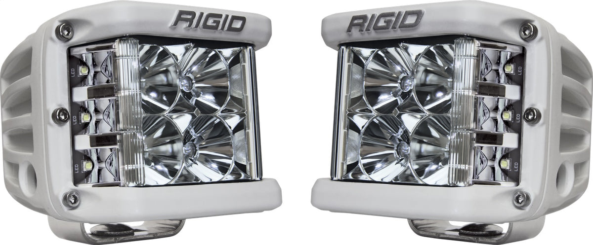 Rigid Industries D-SS PRO Side Shooter, Flood Optic, Surface Mount, White Housing, Pair - 862113
