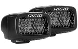 Rigid Industries SR-M Series PRO Midnight Edition, Spot Diffused, Surface Mount, Pair - 902513BLK