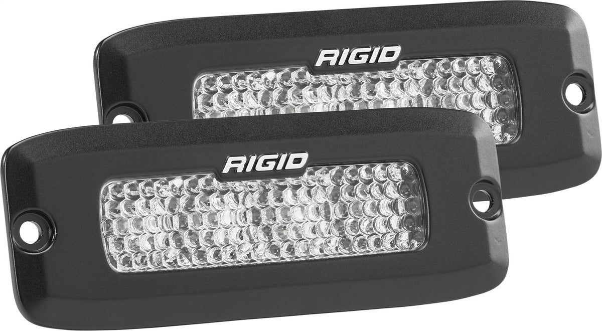 Rigid Industries SR-Q Series PRO, Flood Diffused, Flush Mount, Black Housing, Pair - 925513
