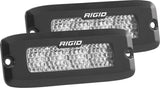Rigid Industries SR-Q Series PRO, Flood Diffused, Flush Mount, Black Housing, Pair - 925513