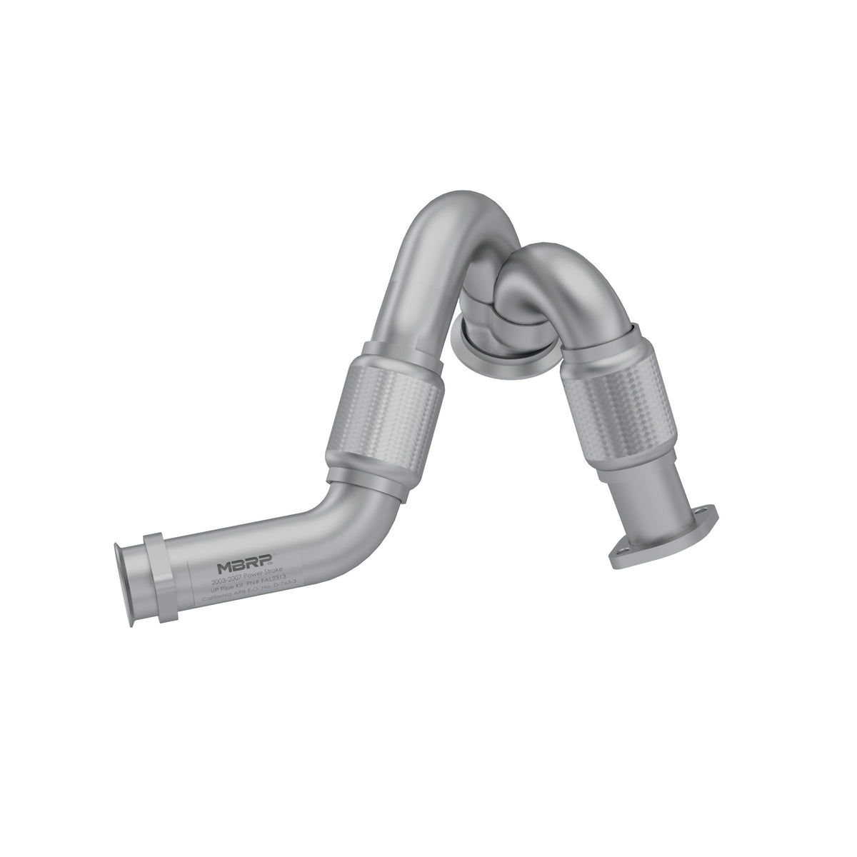 MBRP MBRP 2003 2007 Ford 6.0L Powerstroke Aluminized Steel Replacement Turbo Up-Pipe; Carb EO # D-763-3 FAL2313 | FAL2313