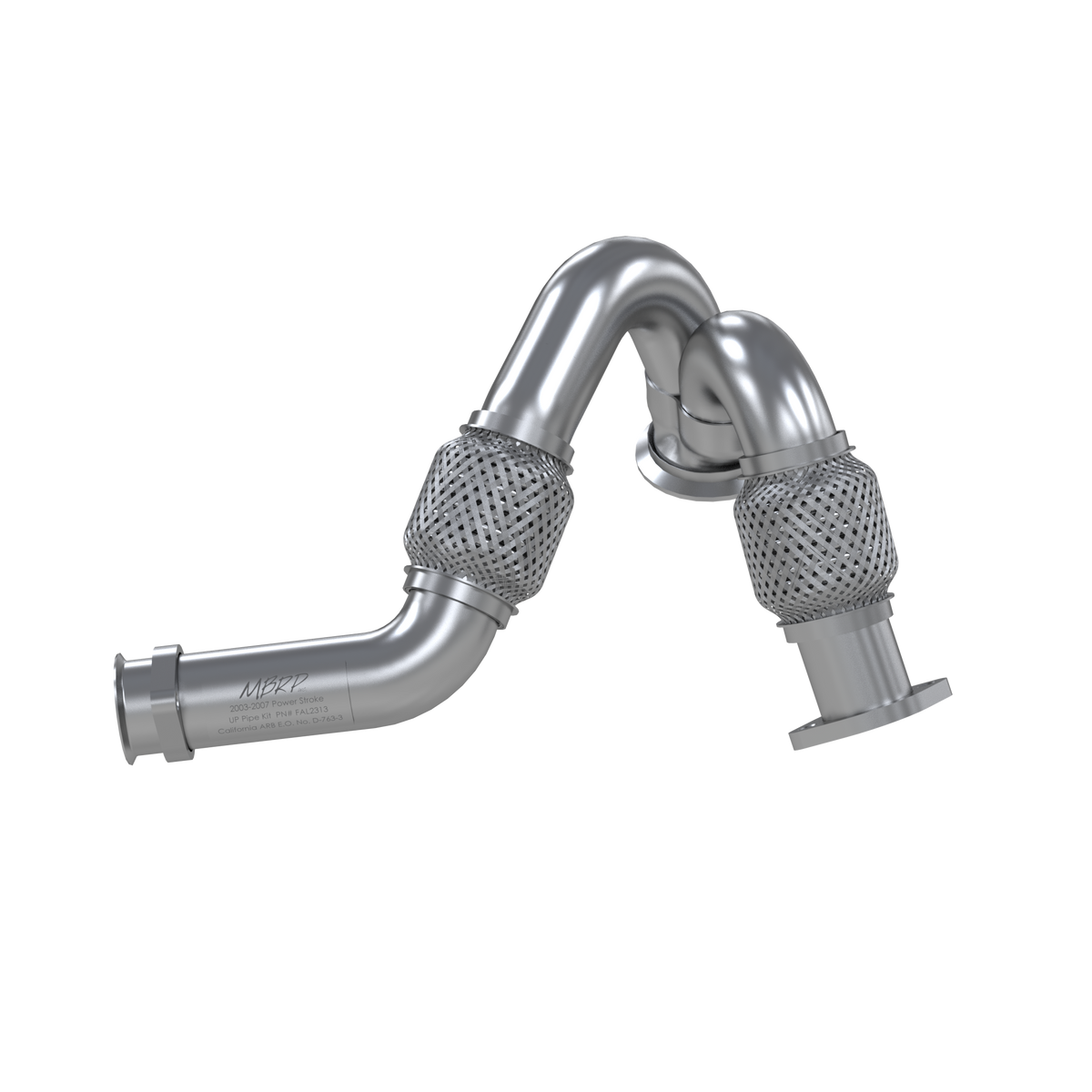 MBRP MBRP 2003 2007 Ford 6.0L Powerstroke Aluminized Steel Replacement Turbo Up-Pipe; Carb EO # D-763-3 FAL2313 | FAL2313