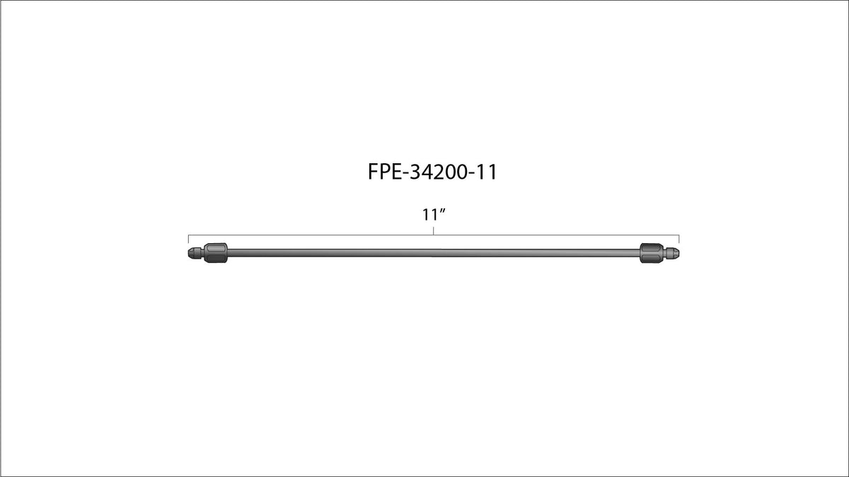 Fleece Performance Fleece Performance 11 High Pressure Fuel Line 8mm x 3.5mm Line M14x1.5 Nuts FPE-34200-11 | FPE-34200-11