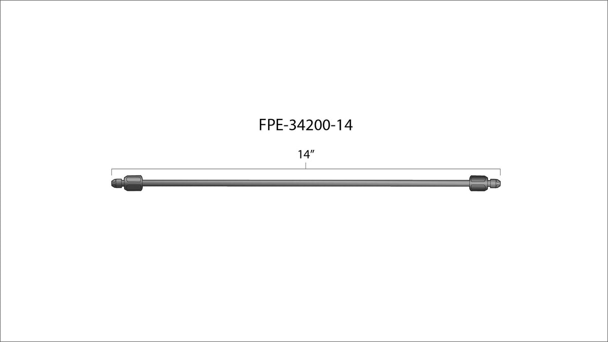Fleece Performance Fleece Performance 14 High Pressure Fuel Line 8mm x 3.5mm Line M14x1.5 Nuts FPE-34200-14 | FPE-34200-14