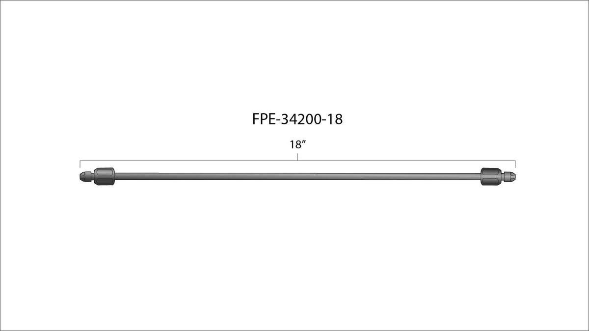 Fleece Performance Fleece Performance 18 High Pressure Fuel Line 8mm x 3.5mm Line M14x1.5 Nuts FPE-34200-18 | FPE-34200-18