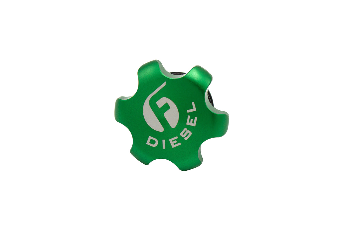 Fleece Performance Fleece Performance Green Anodized Billet Fuel Cap for 2013-2018 Cummins FPE-FC-1316-GRN | FPE-FC-1316-GRN