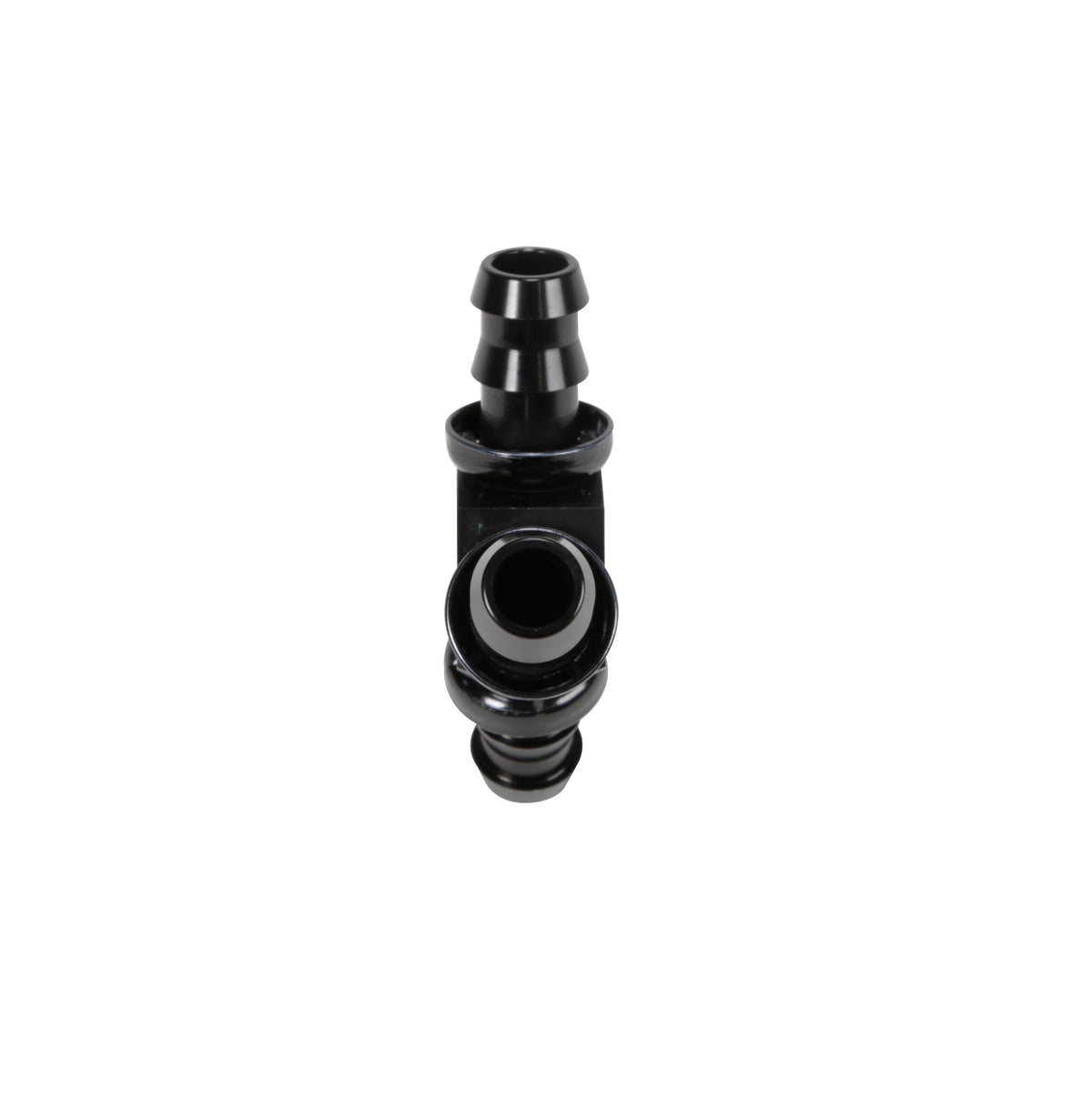 Fleece Performance Fleece Performance 1 2 Black Anodized Aluminum Y Barbed Fitting For -8 Pushlock Hose FPE-FIT-Y08-BLK | FPE-FIT-Y08-BLK