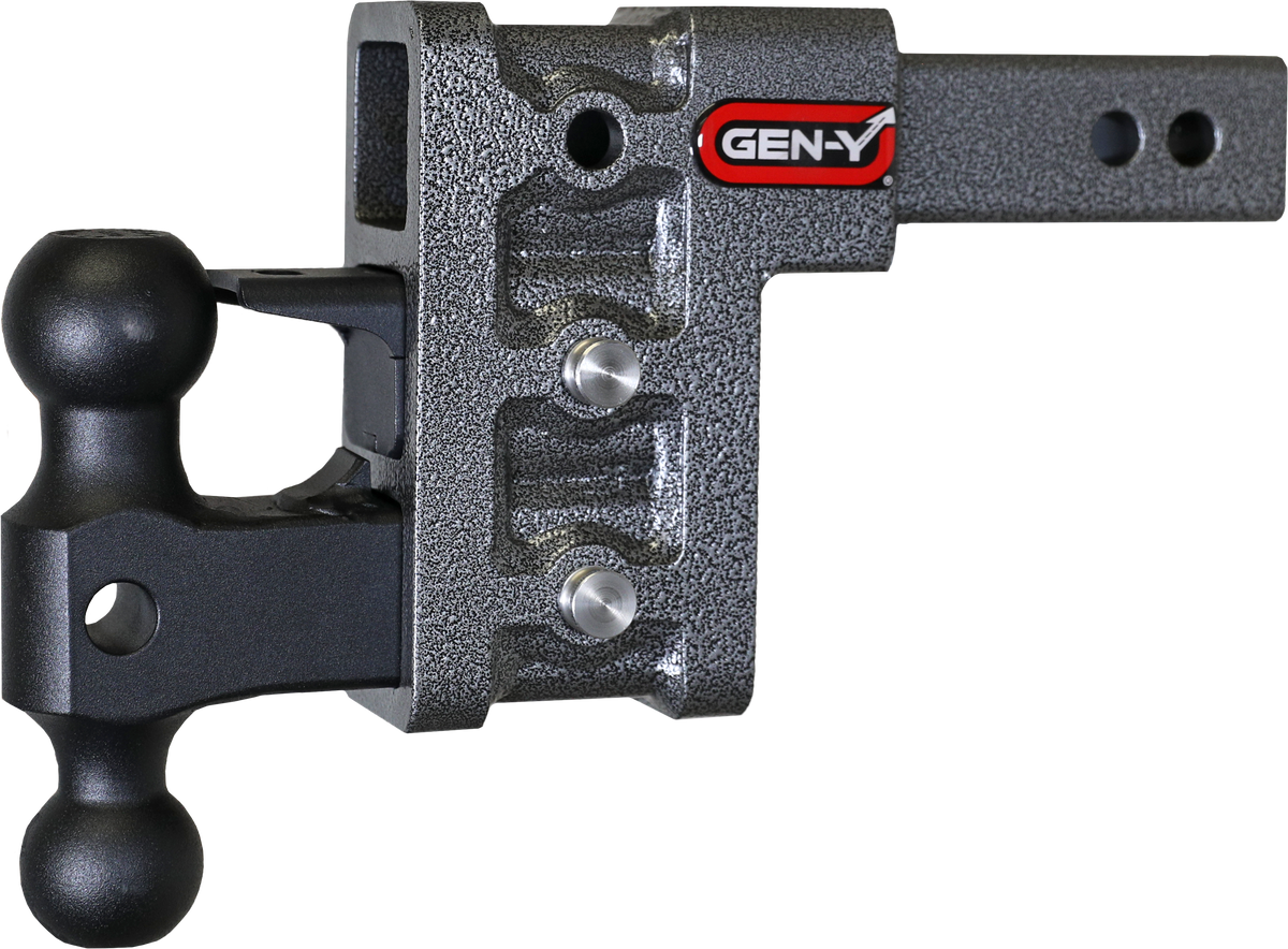Gen-Y Hitch MEGA-DUTY 2in Shank 5in Drop 2K TW 16K Hitch and GH-051 Versa-Ball and GH-032 Pintle Lock | GH-523
