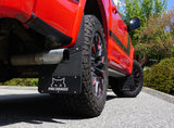 Pacbrake Pacbrake KICKBACK MUD FLAP SET UNIVERSAL BLACK POWDER COATED 14in W X 12in L HP10580-14-12 | HP10580-14-12