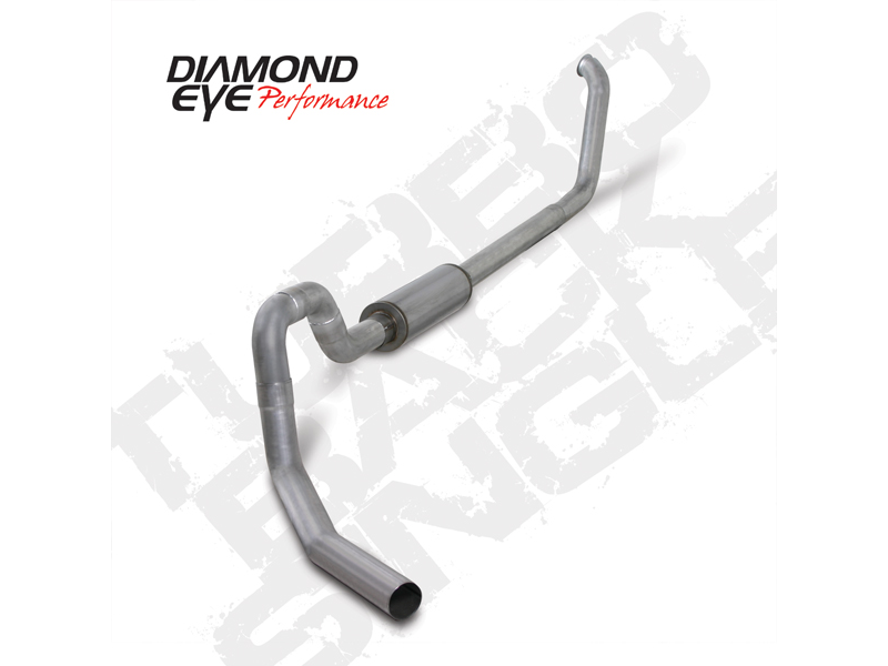 Diamond Eye DIAMOND EYE KIT 4  TURBO-BACK SINGLE; ALUMINIZED; FORD 7.3L F550 ROLLOVER 2000-2003.5 W AUTO-TRANS NON CATALYST MODEL K4331A | K4331A