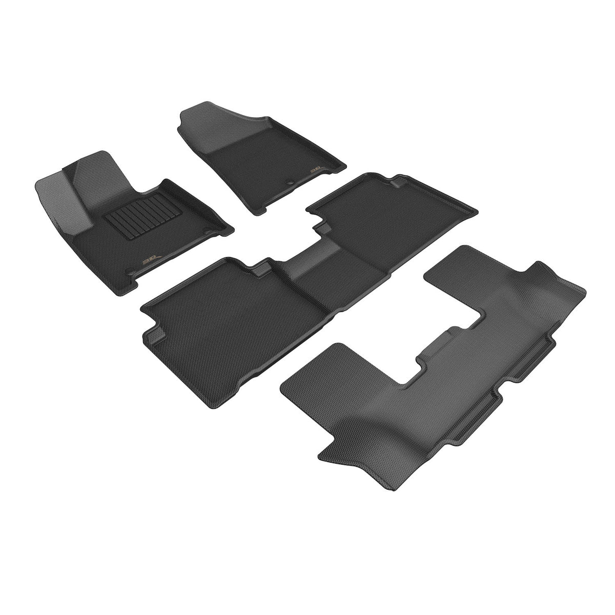 3D Mats 3D HYUNDAI SANTA FE HYBRID 2024-2026 KAGU BLACK R1 R2 R3 L1HY14601509 | L1HY14601509