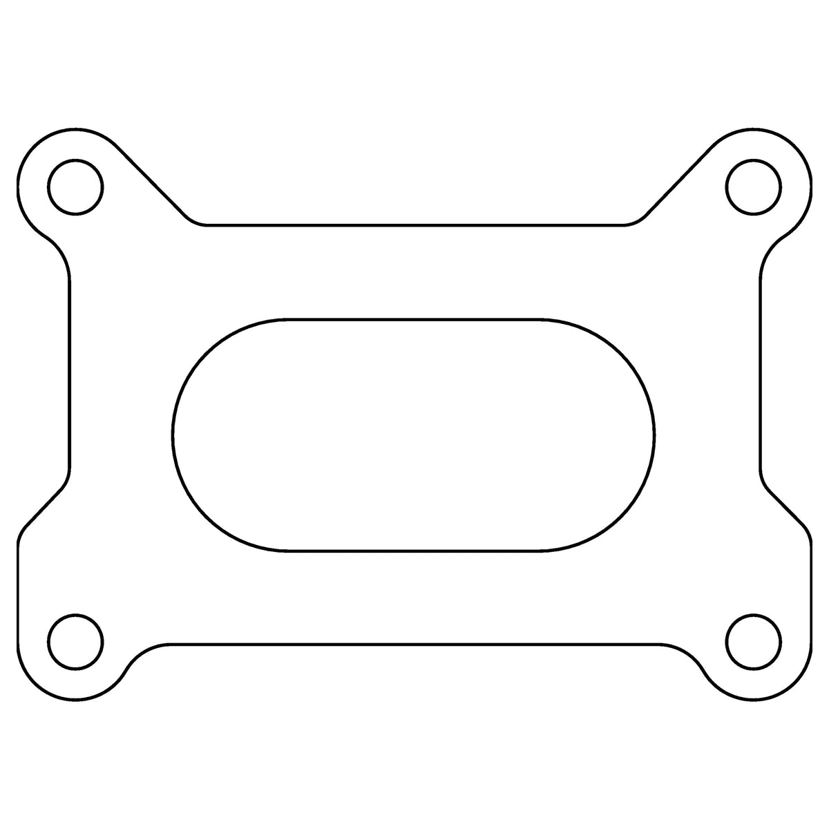 Cometic Gasket Cometic Holley 2 Barrel 500 CFM .039 Fiber Carburetor Gasket 3.640 x 1.750  Open Plenum C15184 | C15184