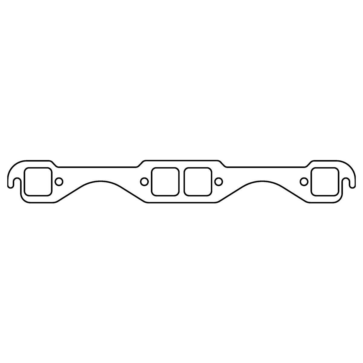 Cometic Gasket Cometic Chevrolet Gen-1 Small Block V8 .043 Copper Exhaust Manifold Gasket Set 1.480 x 1.450 Square Ports C15190C | C15190C
