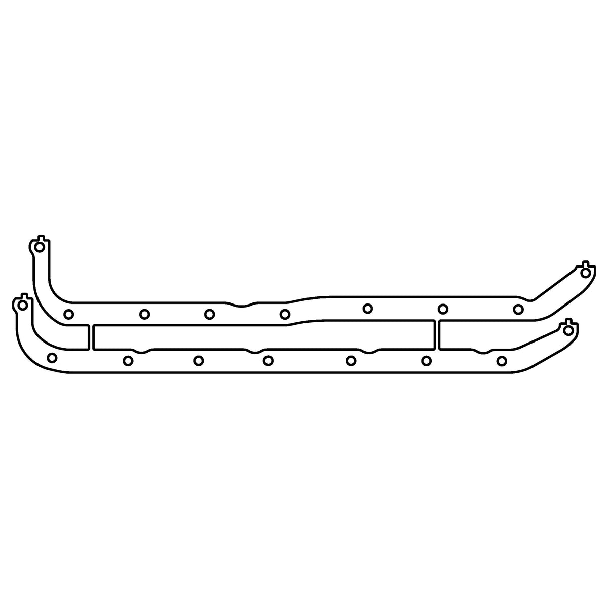 Cometic Gasket Cometic Cosworth BD Series FVA FVC; Lotus Twin Cam .060 Fiber Oil Pan Rails Kit C14100-060 | C14100-060