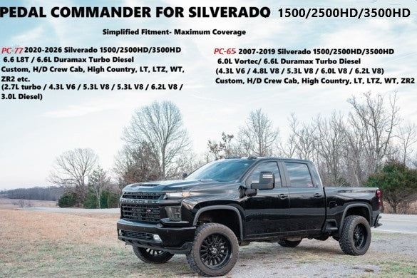 Pedal Commander Pedal Commander Throttle Response Controller for GMC Sierra 2020 Fits: 5th Gen 1500 2500HD 3500HD SLE SLT Denali Elevation Performance Parts Accessories PC-77 | PC-77