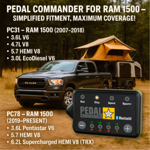 Pedal Commander Pedal Commander Jeep JK Dodge Ram Challanger Charger Durango with Bluetooth PC-31 | PC-31