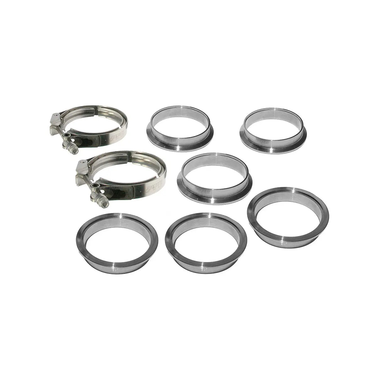 Pacific Engineering PPE Power 4.0 QR 304 Stainless Steel Clamps-Aluminum Flanges - 8 Piece Set (2C 3M 3F) 517240008 | 517240008