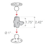 RAM Mounts RAM Double Socket Arm | RAM-B-201U-A
