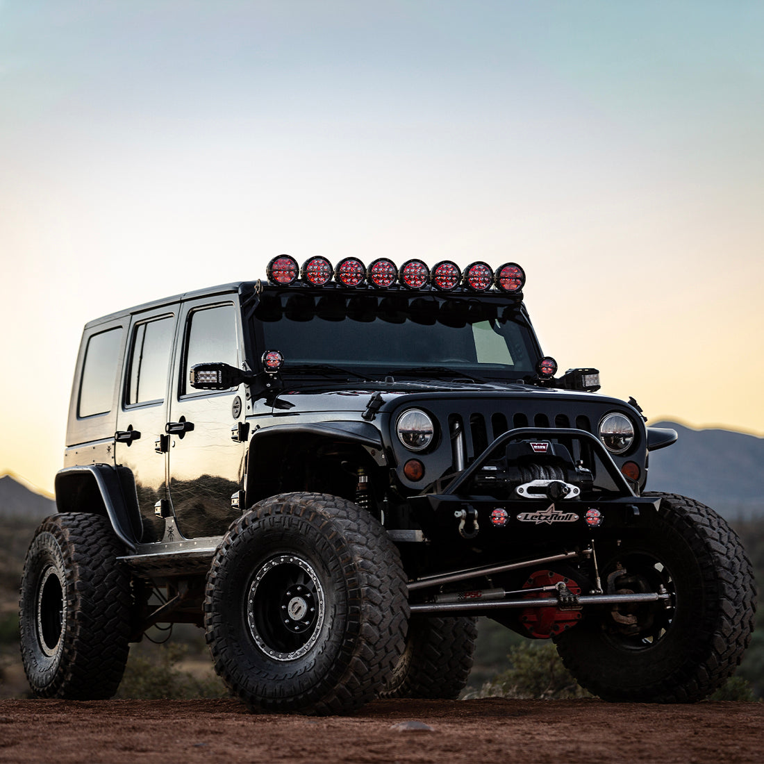 Rigid Industries 360-Series 6 Inch Off-Road LED Light, Spot Beam, Blue Backlight, Pair - 36202
