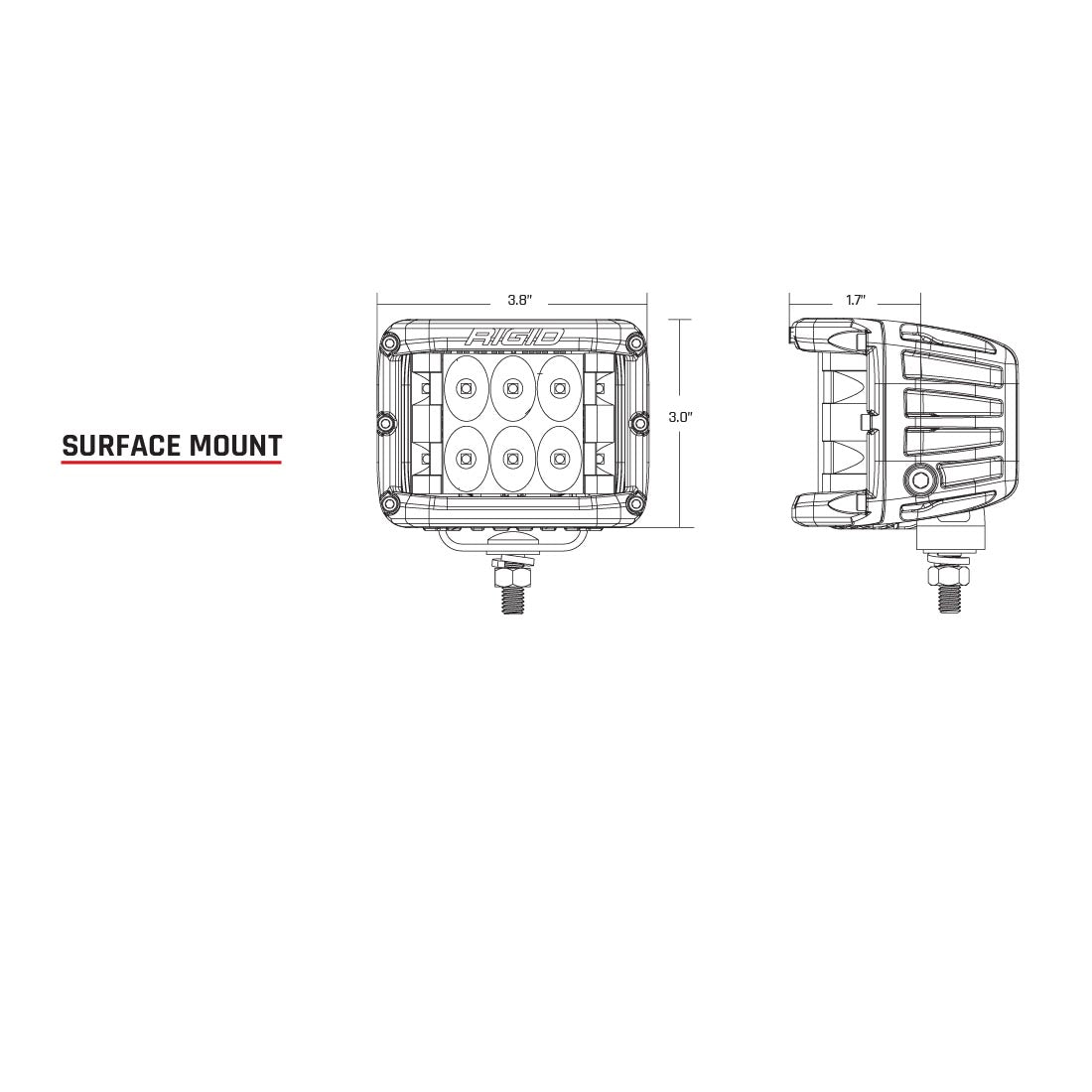 Rigid Industries RIGID 2022 TOYOTA TUNDRA D-SS SERIES A-PILLAR LIGHTING KIT 46808 | 46808