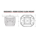 Rigid Industries Radiance Scene RGBW Flush Mount  Pair | 682153