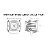 Rigid Industries Radiance Scene RGBW Surface Mount  Pair | 682053
