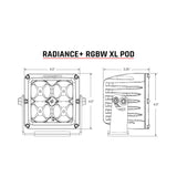 Rigid Industries RIGID RADIANCE POD XL RGBW PAIR 322053 | 322053