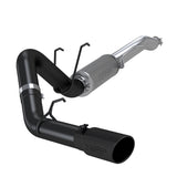 MBRP MBRP 2017 2026 Ford F250 F350 Super Crew Cab 6.2L 6.8L  7.3L Black-Coated Aluminized Steel 4 Resonator Back Single Side Street Version S5247BLK | S5247BLK