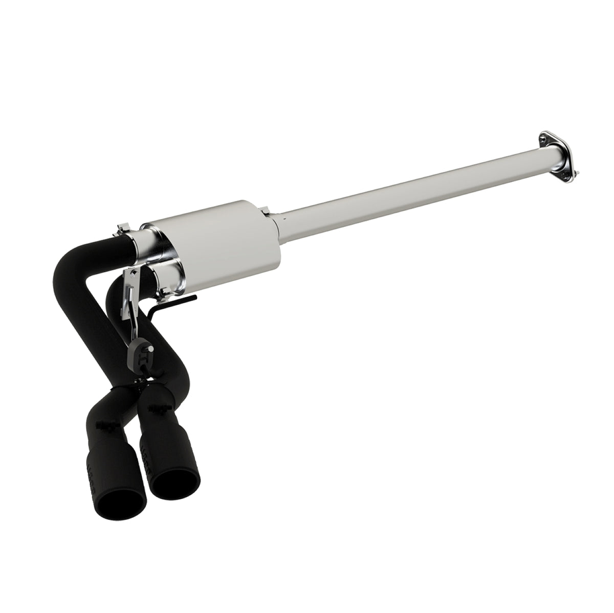 MBRP MBRP 2015 2020 Ford F-150 Black-Coated Aluminized Steel 3 Cat Back Pre-Axle Dual Outlet Race Version S5260BLK | S5260BLK