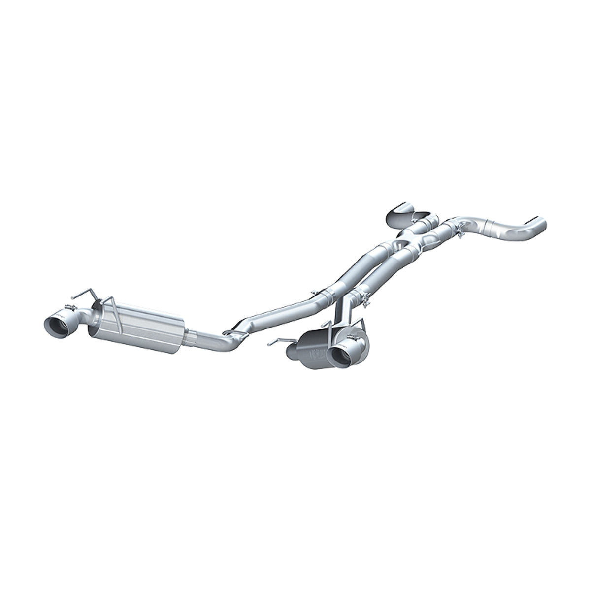 MBRP MBRP 2010 2015 Chevrolet Camaro V6 3.6L T409 Stainless Steel 2.5 Dual Cat Back with Round Tips S7020409 | S7020409