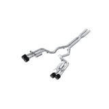MBRP MBRP 2024 2026 Ford Mustang Dark Horse 5.0L T304 Stainless Steel 3 Cat-Back Quad Split Rear Exit with Carbon Fiber Tips Active S72843CF | S72843CF