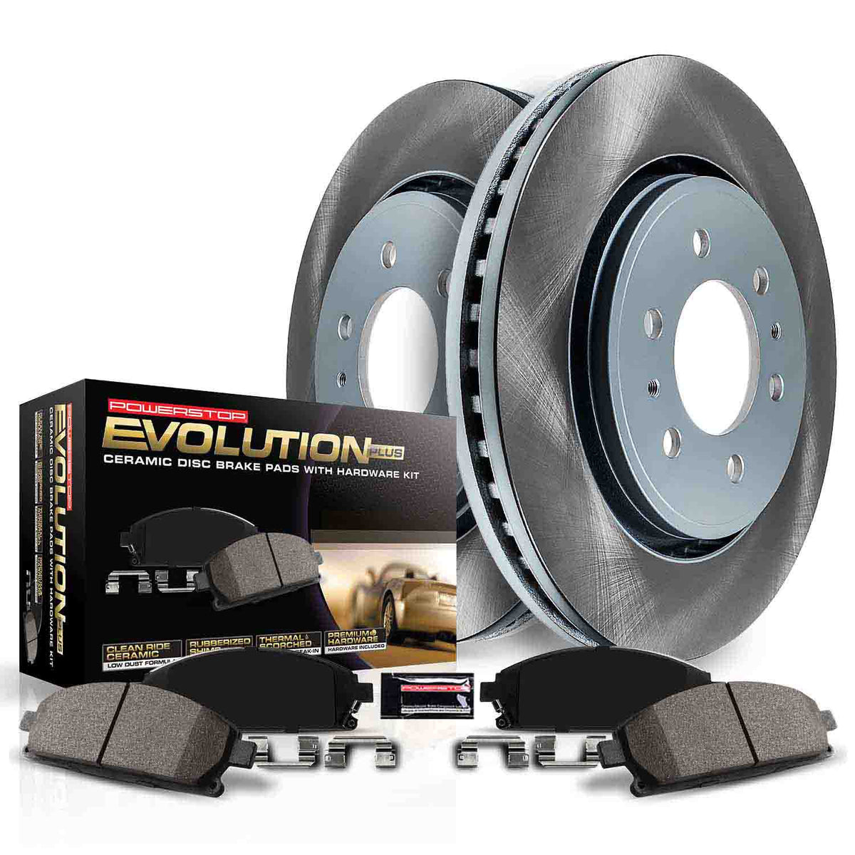 PowerStop POWERSTOP FRONT AND REAR SEMI-COATED ROTOR KIT SC5376 | SC5376