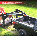 Gen-Y Hitch GEN-Y SPARTAN TORSION-FLEX Manual Latch 5in Offset 4in Round Tube Gooseneck 2 5 16in Coupler Standard Height 7K TW 30K Towing and GH-097 Pin - GH-7082 | GH-7082