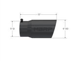MBRP MBRP Black Coated Tip; 6 OD Dual Wall Angled 5 inlet 12 length T5074BLK | T5074BLK