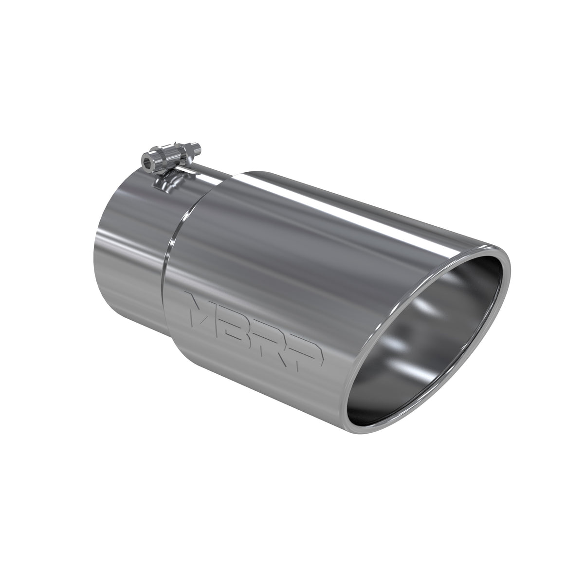 MBRP MBRP T304 Stainless Steel Tip; 6 OD Angled Rolled End 5 inlet 12 length T5075 | T5075
