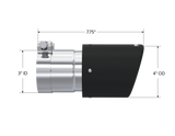 MBRP MBRP Carbon Fiber Tip; 4 OD; Dual Wall Angled; 3 inlet; 7.7 length T5122CF | T5122CF