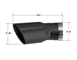 MBRP MBRP 2015 2025 Chevrolet GMC 2500 3500 Duramax Black Coated Tip; 6 OD; Angled Rolled End; 5 inlet; 15.5 length ; 30° bend T5154BLK | T5154BLK