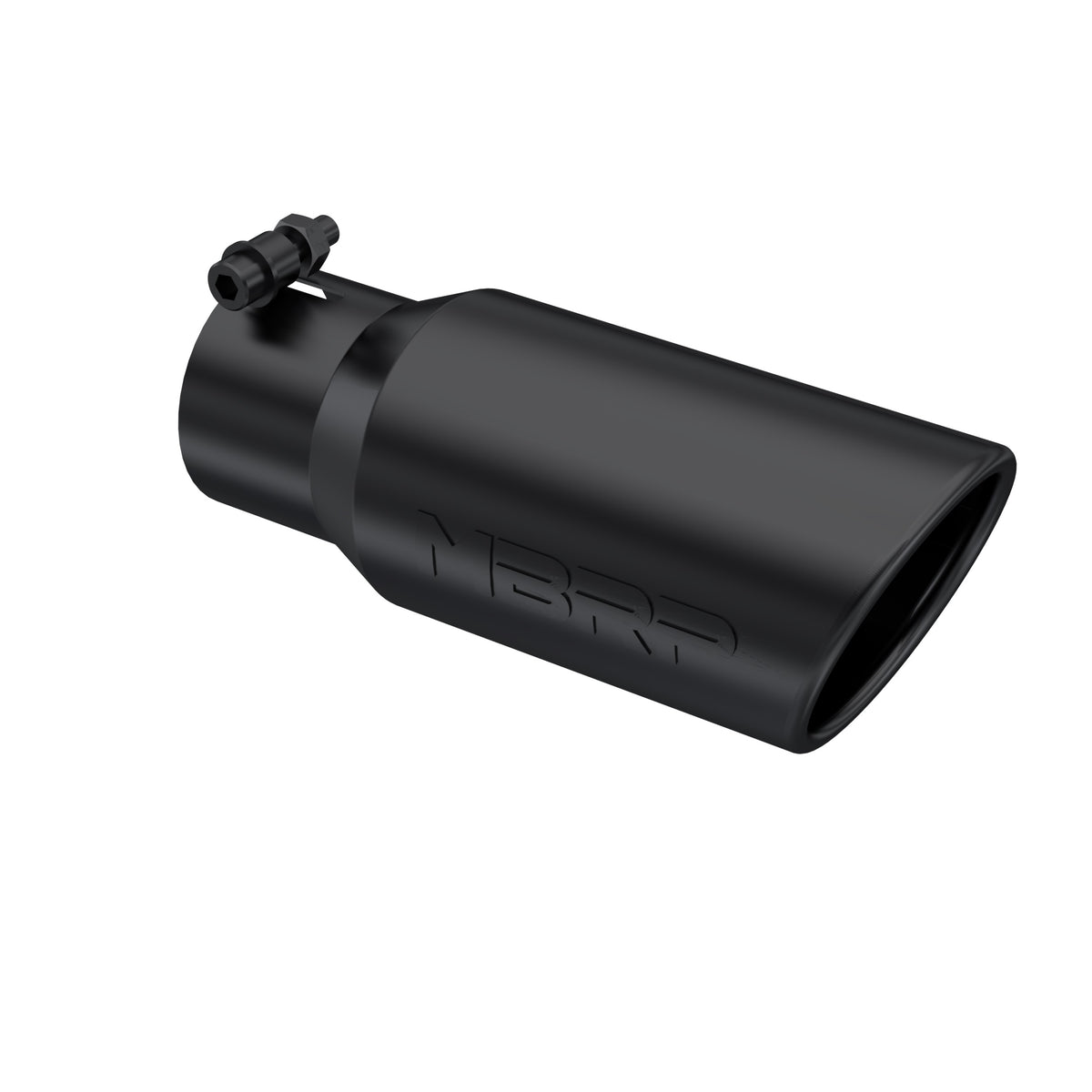 MBRP MBRP Black Coated Tip; 4 OD; Angled Cut Rolled End; 3 inlet; 10 length T5155BLK | T5155BLK