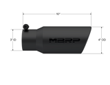 MBRP MBRP Black Coated Tip; 4 OD; Angled Cut Rolled End; 3 inlet; 10 length T5155BLK | T5155BLK