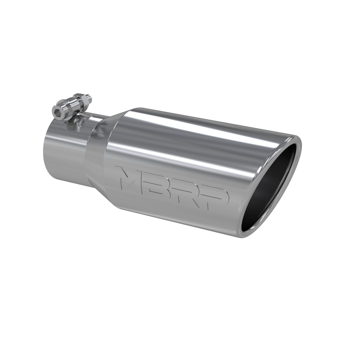 MBRP MBRP T304 Stainless Steel Tip 4 OD Angled Rolled End 2.75 inlet 10 length T5157 | T5157
