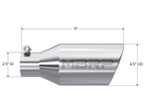MBRP MBRP T304 Stainless Steel SW Angle Rolled End Tip; 2.5  ID; 4.5 OD; 11 length T5160 | T5160