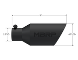 MBRP MBRP Black Coated DW Angle Rolled End Tip; 2.5  ID; 4.5 OD; 11 length T5161BLK | T5161BLK