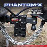 Gen-Y Hitch PHANTOM-X 2.5 Solid Shank 5 Drop 1.6K TW 16K Hitch  GH-051 Versa-Ball  GH-032 Pintle Lock | GH-2423X