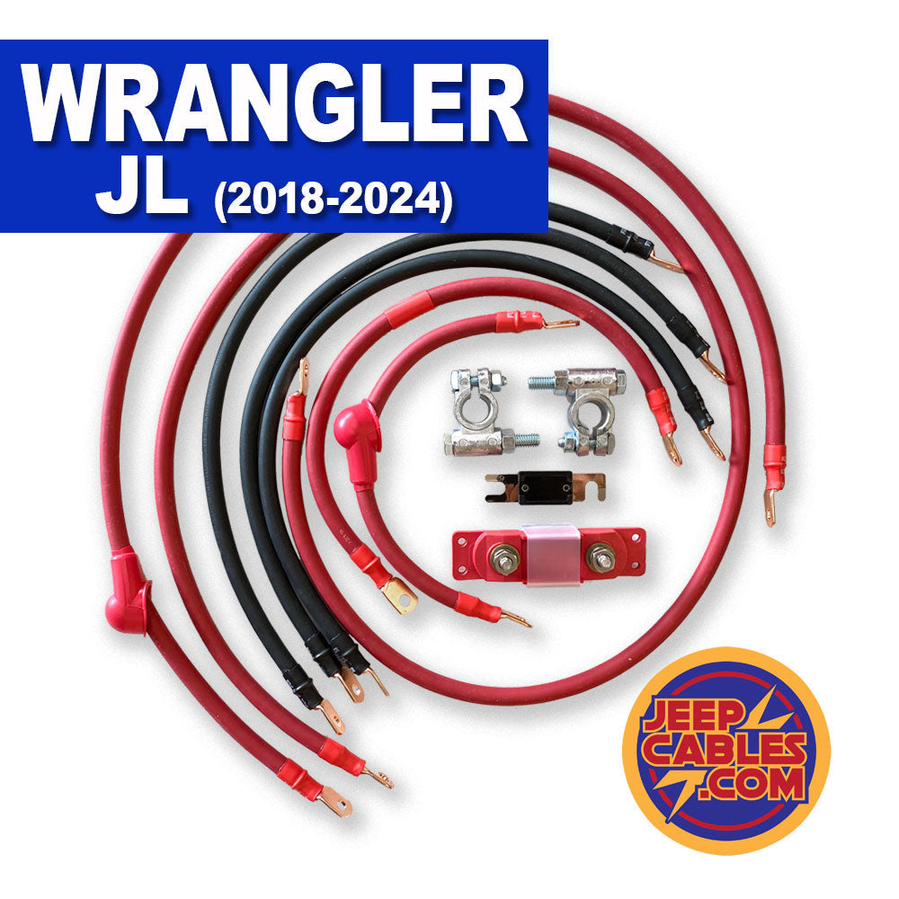 JeepCables.com JeepCables Big 7 Jeep Wrangler JL (2018 - 2024) 2.0L 1/0GA | JL-2.0L-1/0G