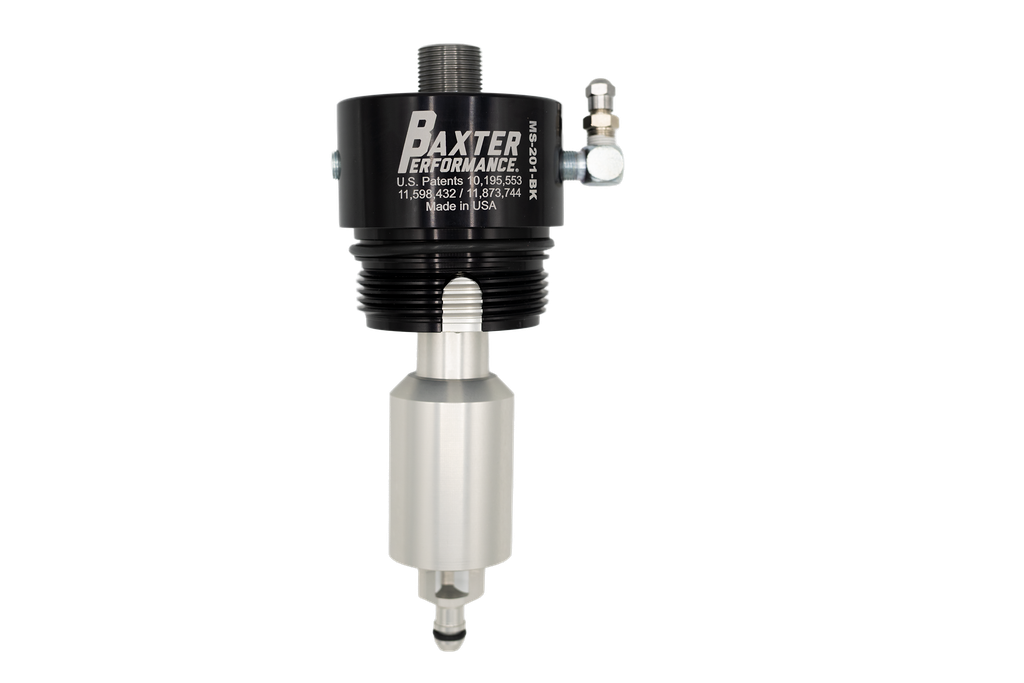 Baxter Performance Baxter Pentastar Cartrodge tp spin on Oil Filter Adapter for all 2014 to present 3.2 Liter and 3.6 Liter engine applications. Provides faster oil pressure at startup full flow check valve and unique threaded locking mechanism MS-201-BK