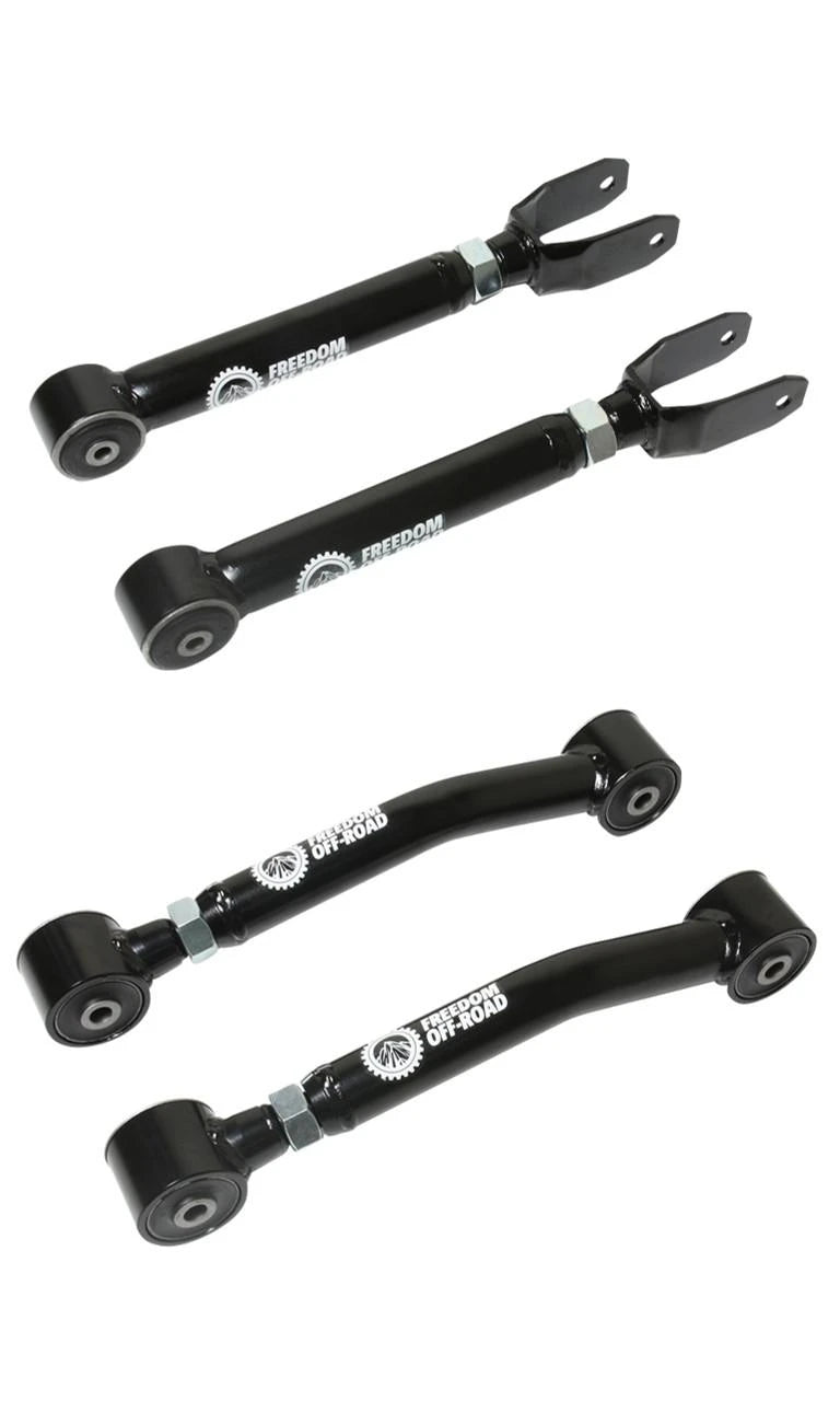 FREEDOM OFFROAD Adjustable Front Upper and Lower Control Arms 0-8 Inch Lift 84-01 Cherokee 97-06 Wrangler Freedom Off-Road | FO-J705FU-ADJFO-J705L-ADJ