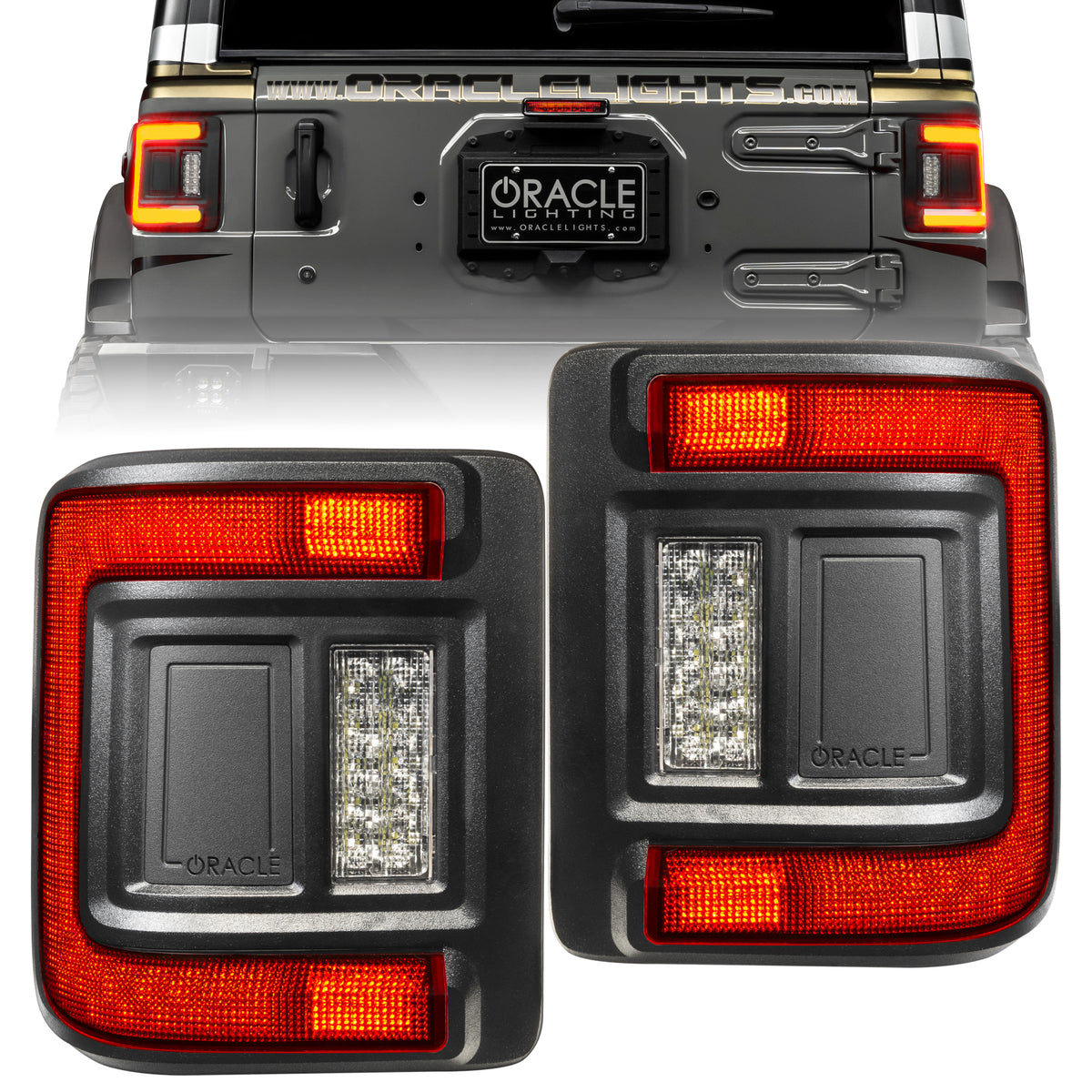 Oracle Oracle Light Black Series Flush Mount LED Tail Light for Jeep Wrangler JL - Tinted Len 5884-504-T | 5884-504-T