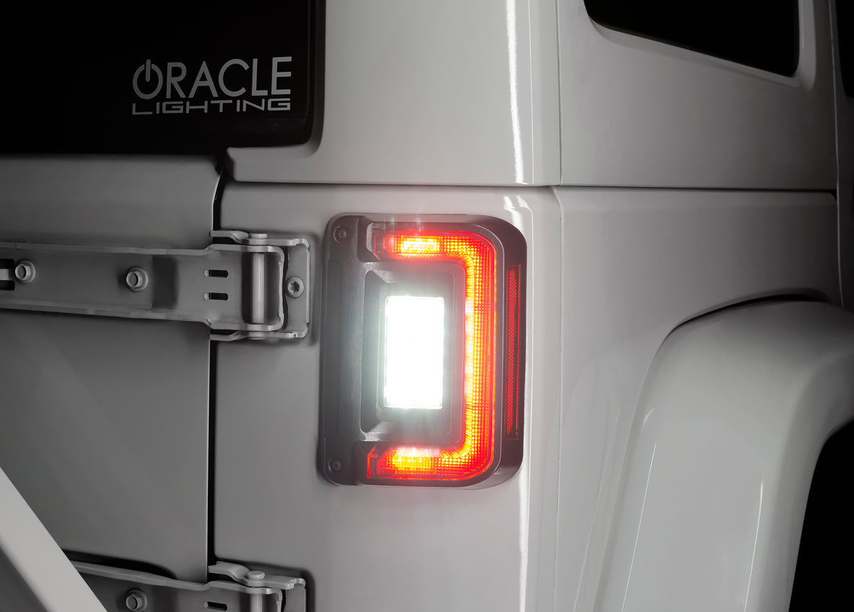 Oracle Oracle Light Black Series Flush Mount LED Tail Light for Jeep Wrangler JK - Tinted Len 5891-504-T | 5891-504-T