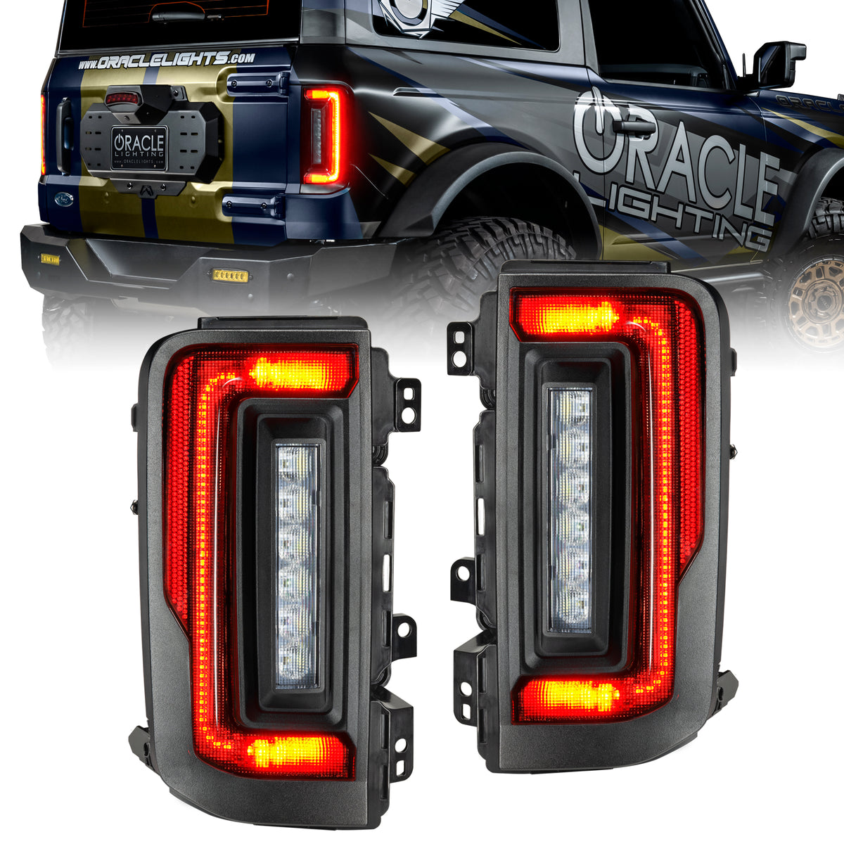 Oracle Oracle Light Black Series Flush Style LED Tail Light for 2021-25 Ford Bronco - Tinted Len 5892-504-T | 5892-504-T